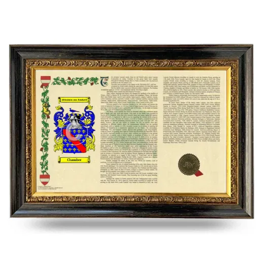 Chamber Armorial Landscape Framed - Heirloom
