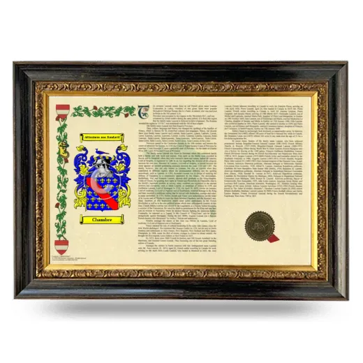 Chambre Armorial Landscape Framed - Heirloom