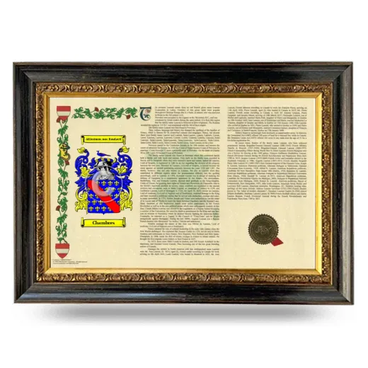 Chambres Armorial Landscape Framed - Heirloom