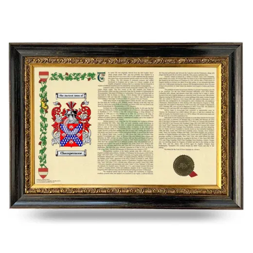 Champernone Armorial Landscape Framed - Heirloom