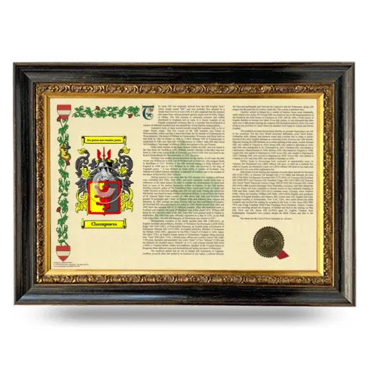 Champness Armorial Landscape Framed - Heirloom