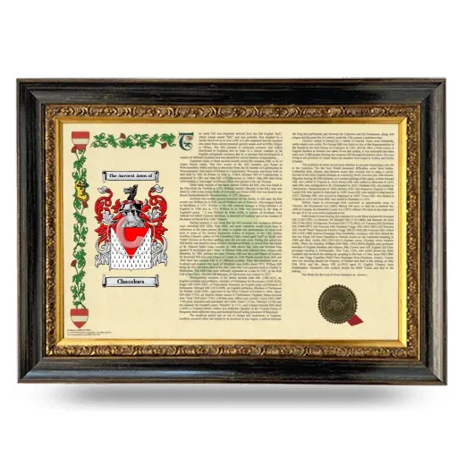 Chandoes Armorial Landscape Framed - Heirloom