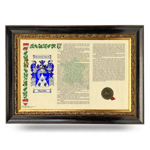 Chapados Armorial Landscape Framed - Heirloom