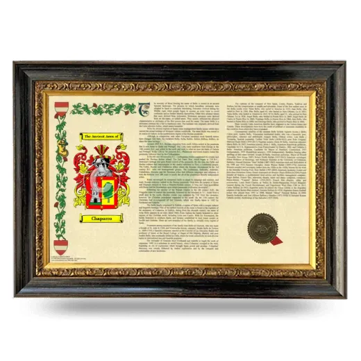 Chaparro Armorial Landscape Framed - Heirloom