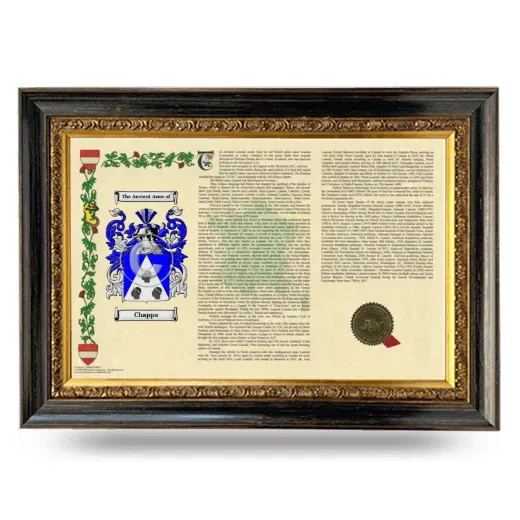Chappa Armorial Landscape Framed - Heirloom