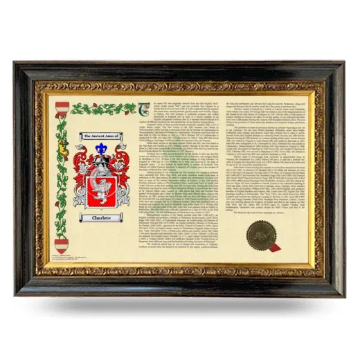 Charlete Armorial Landscape Framed - Heirloom