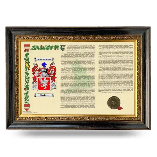 Charlette Armorial Landscape Framed - Heirloom