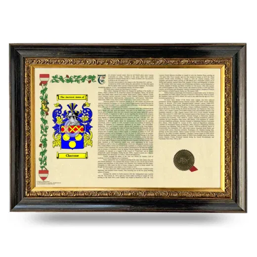 Charone Armorial Landscape Framed - Heirloom