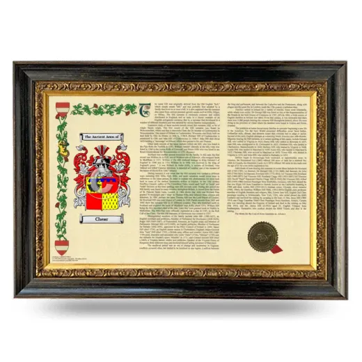 Chear Armorial Landscape Framed - Heirloom