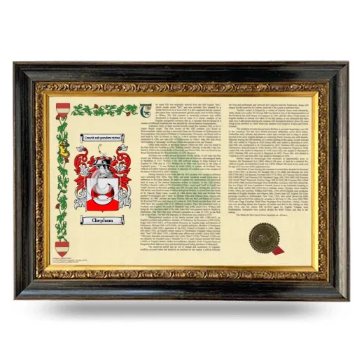 Chepham Armorial Landscape Framed - Heirloom