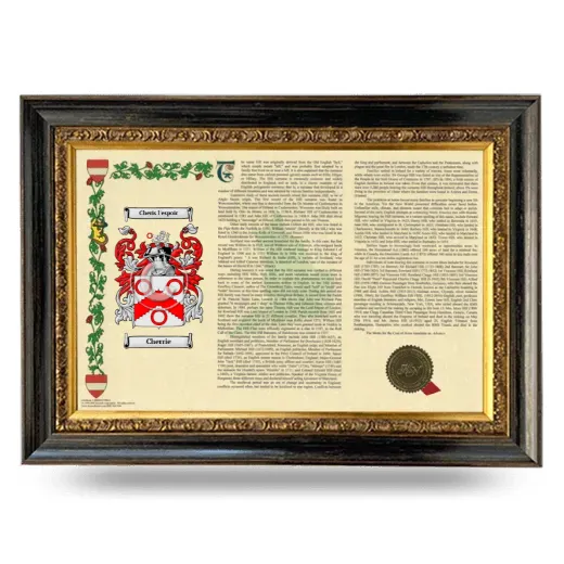 Cherrie Armorial Landscape Framed - Heirloom