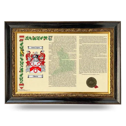 Cherry Armorial Landscape Framed - Heirloom