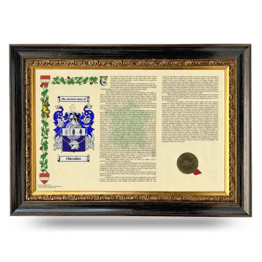 Chevalier Armorial Landscape Framed - Heirloom