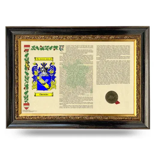 Cheverier Armorial Landscape Framed - Heirloom