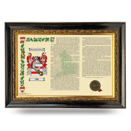 Chile Armorial Landscape Framed - Heirloom