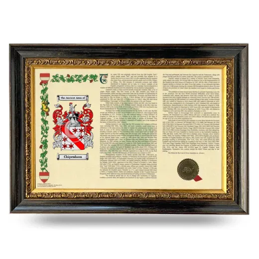 Chipenham Armorial Landscape Framed - Heirloom