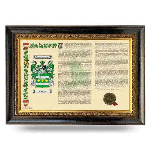 Cholay Armorial Landscape Framed - Heirloom