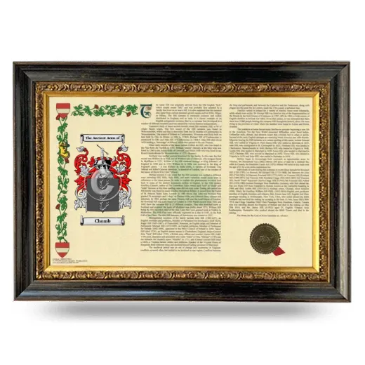 Chomb Armorial Landscape Framed - Heirloom