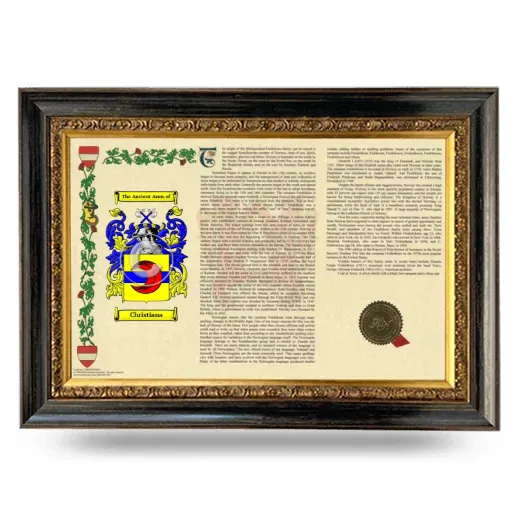 Christiana Armorial Landscape Framed - Heirloom