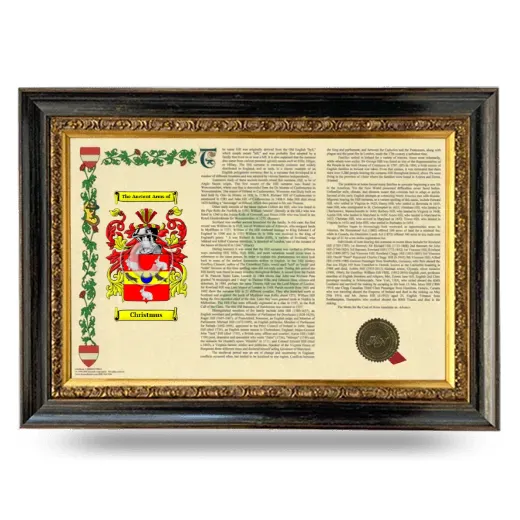 Christmus Armorial Landscape Framed - Heirloom