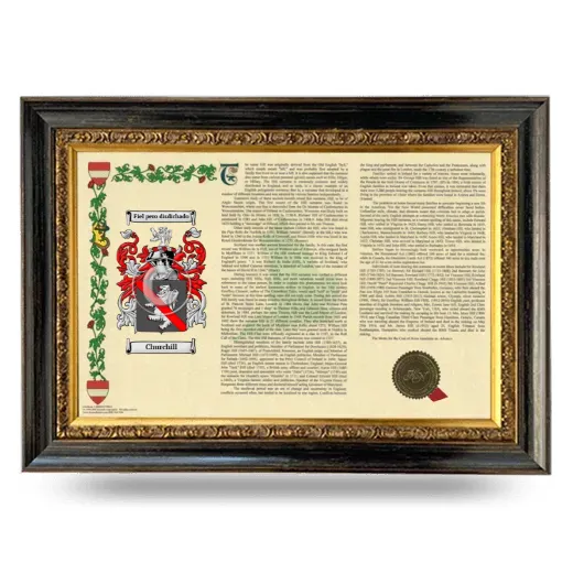 Churchill Armorial Landscape Framed - Heirloom