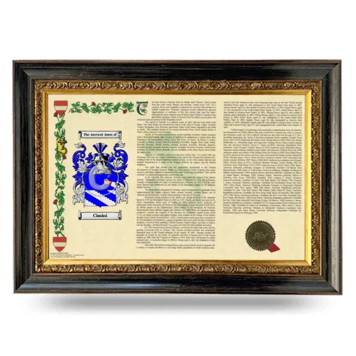 Cimini Armorial Landscape Framed - Heirloom