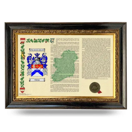 Cirton Armorial Landscape Framed - Heirloom