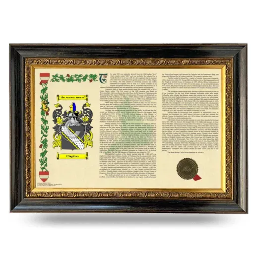 Clapton Armorial Landscape Framed - Heirloom