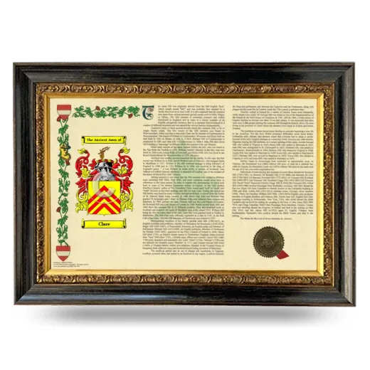 Clare Armorial Landscape Framed - Heirloom