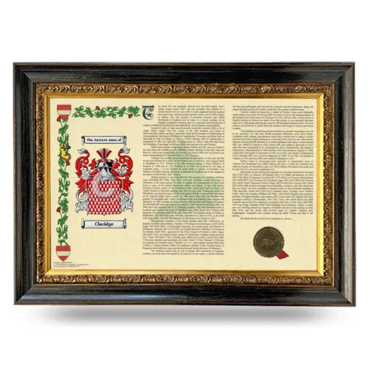 Claridge Armorial Landscape Framed - Heirloom
