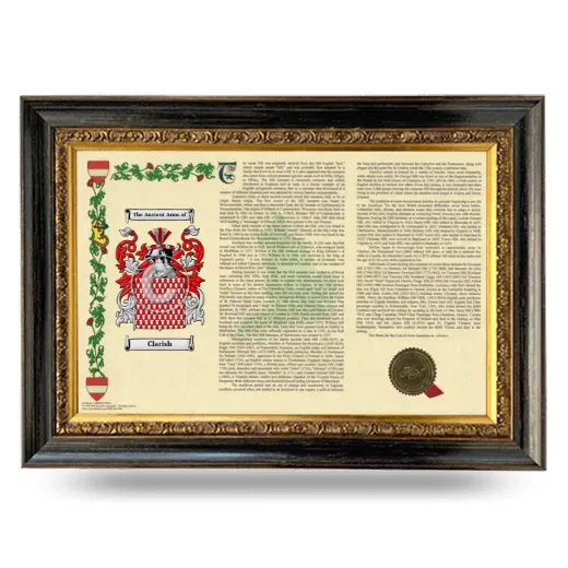 Clarish Armorial Landscape Framed - Heirloom