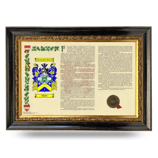 Claver Armorial Landscape Framed - Heirloom
