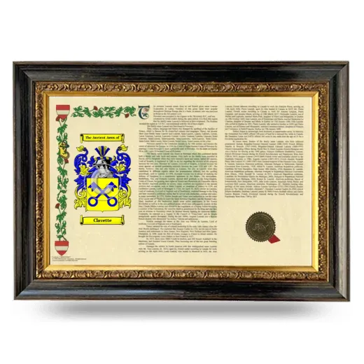 Clavette Armorial Landscape Framed - Heirloom