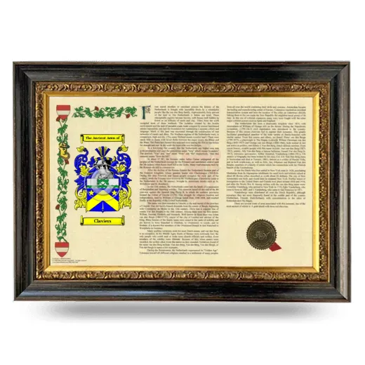Claviers Armorial Landscape Framed - Heirloom