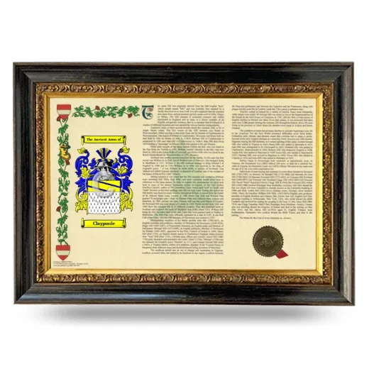 Claypoole Armorial Landscape Framed - Heirloom