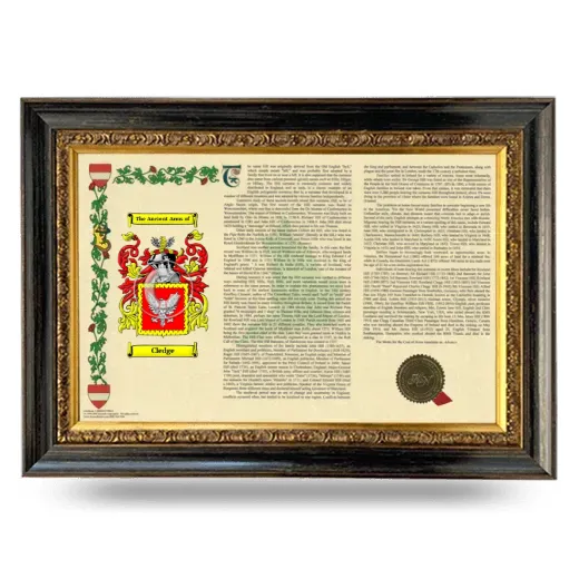 Cledge Armorial Landscape Framed - Heirloom