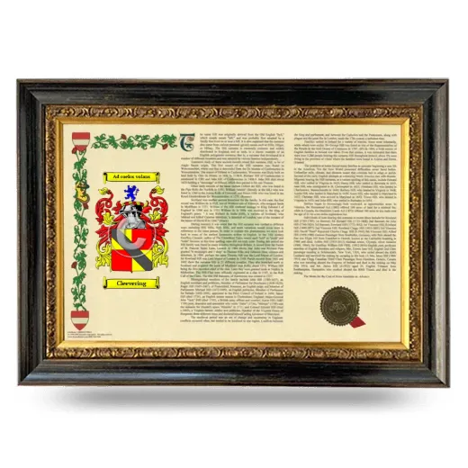 Cleevering Armorial Landscape Framed - Heirloom