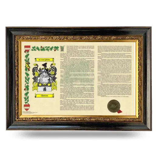 Cleeves Armorial Landscape Framed - Heirloom