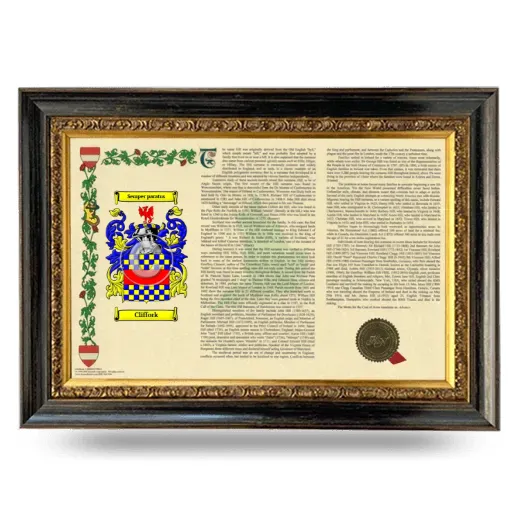 Cliffork Armorial Landscape Framed - Heirloom