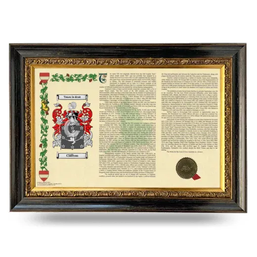 Cliffton Armorial Landscape Framed - Heirloom