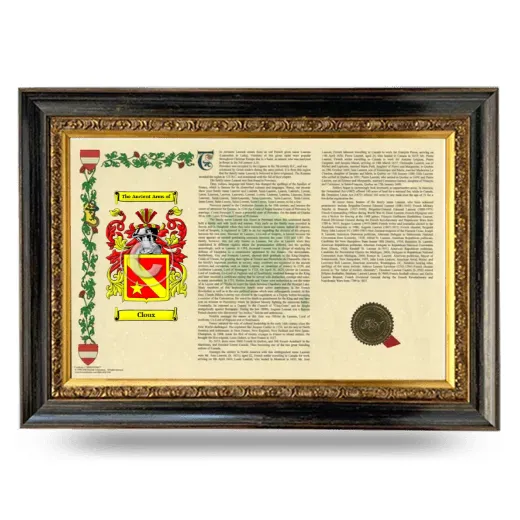 Cloux Armorial Landscape Framed - Heirloom