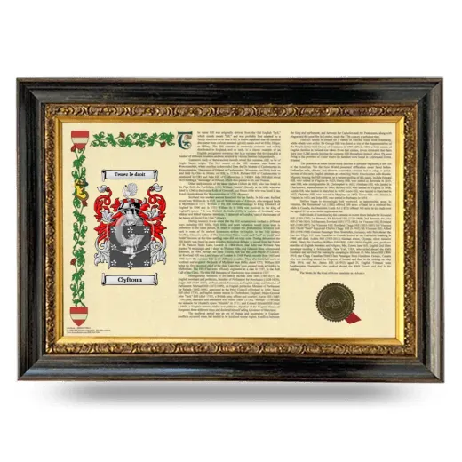 Clyftoun Armorial Landscape Framed - Heirloom