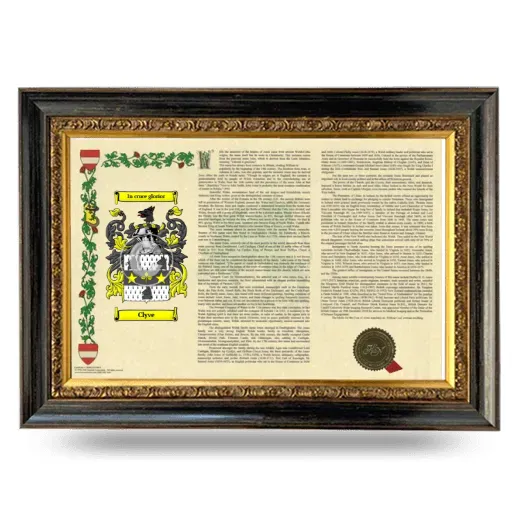 Clyve Armorial Landscape Framed - Heirloom