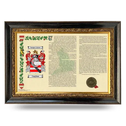 Coaplane Armorial Landscape Framed - Heirloom