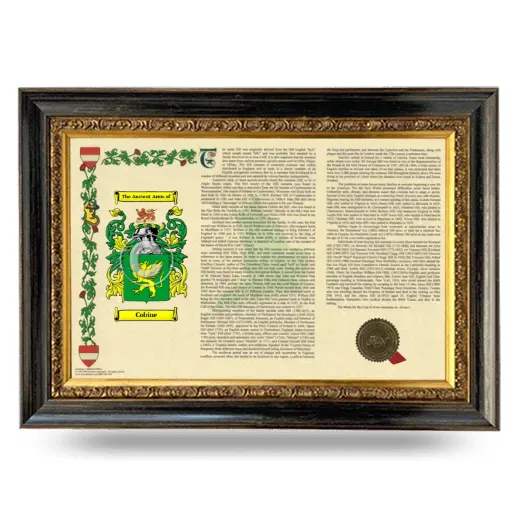 Cobine Armorial Landscape Framed - Heirloom