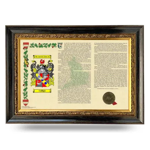 Cobligh Armorial Landscape Framed - Heirloom