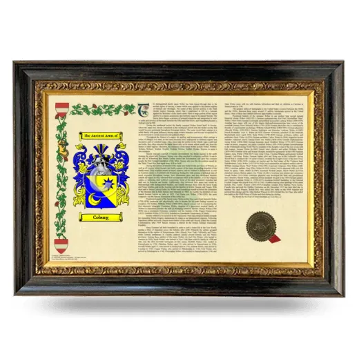 Coburg Armorial Landscape Framed - Heirloom