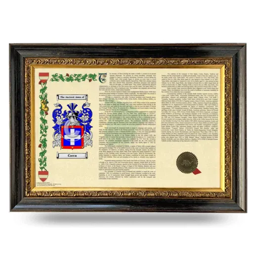 Cocca Armorial Landscape Framed - Heirloom