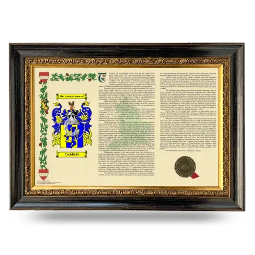 Cockfield Armorial Landscape Framed - Heirloom