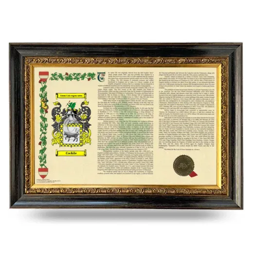 Cockile Armorial Landscape Framed - Heirloom